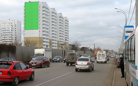 Брандмауэр на улице Российская - Артюшкова, № 19 (сторона Б)